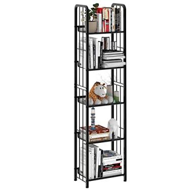 Imagem de Azheruol Estante de armazenamento independente para sala de estar, quarto, cozinha, resistência à ferrugem, fácil de montar, organização multifuncional (5 camadas, preto)