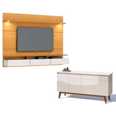 Imagem de Painel Suspenso Decore com Aparador Buffet Classic 1.8 Nature Off White - Imcal