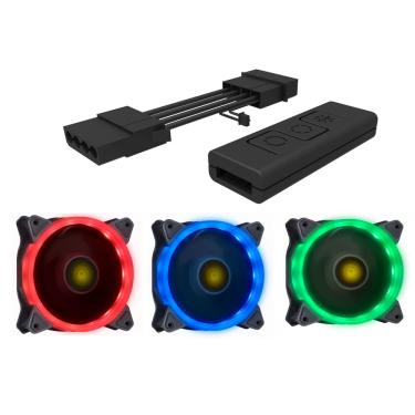 Imagem de Controlador Led Rgb + 3 Cooler Fan P/ Gabinete 120mm 3 Cores
