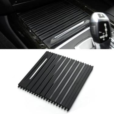 Imagem de Goodithy Suporte de copo de console central, tampa de rolo de rolo, suporte de copo de água, tampa de rolo deslizante, substituição para BMW X5 X6 F15 F16 51169251973 (preto)