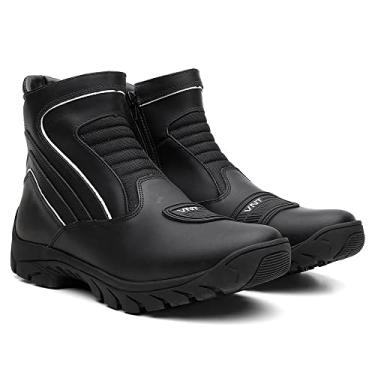Imagem de Bota Motociclista Couro Impermeavel Proteção Marcha Moto - Preto - 44