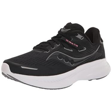Imagem de Saucony Tênis feminino Guide 16, Preto/branco, 5 Wide