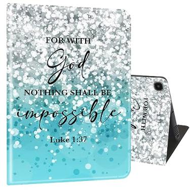 Imagem de Capa para Samsung Galaxy Tab S6 Lite 10,4 polegadas 2022/2020 (SM-P610/P613/P615/P619), capa de corpo inteiro com suporte multi-ângulo ultrafino com função despertar/hibernar - Padrão Bíblico Flash