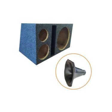 Imagem de Kit Caixa Madeira Trio 1x12 Polegadas Regua Grafite + Corneta - ANDIRA