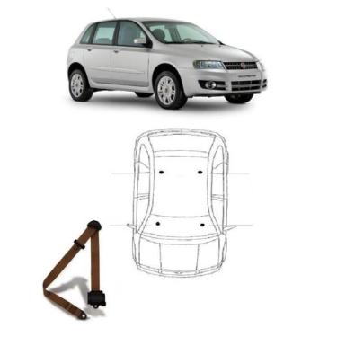Imagem de Cinto de Segurança 3 pontos dianteiro Fiat Stilo - Dialp, Marrom