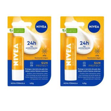Imagem de Kit 2 Protetor Solar Labial Nivea Sun Protect Alta Proteção FPS 30 Hid