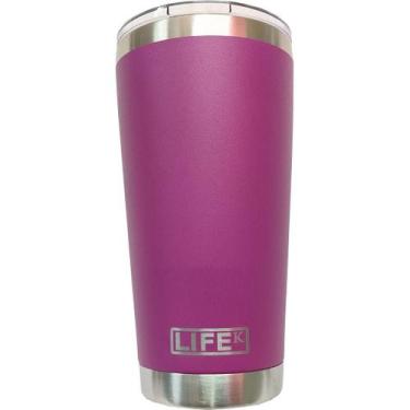 Imagem de Copo Térmico De Bebida Em Aço Inox Para Cerveja 591ml Pink - LifeK