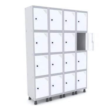 Imagem de Armário Guarda Volume Locker Roupeiro 16 Portas Aço GRP 504/16 - Pandi