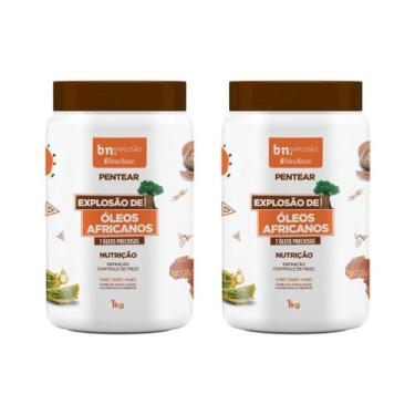 Imagem de Creme De Pentear Beleza Natural 1Kg Explosao Oleo Afri - 2Un