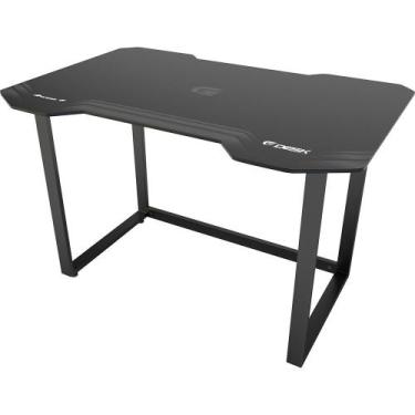 Imagem de Mesa Gamer Fortrek, Preto, Base em Metal, Tampo de MDF Revestido e Sup