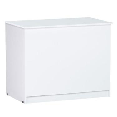 Imagem de Baú Organizador Multiuso Amanda Big Retangular 95x56cm Branco - Desk D