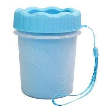 Imagem de Lava Patas Azul Copo Limpador De Patinhas De Cães E Gatos - Bc Bora Co