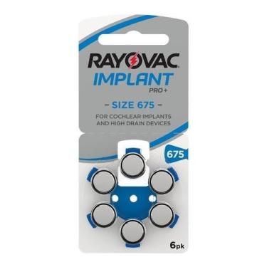 Imagem de Pilha Coclear Rayovac 675 - Implant Pro+  6 Unidades