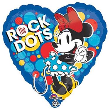 Imagem de Anagram Balão de alumínio Minnie Rock The Dots, 45,72 cm, multicolorido