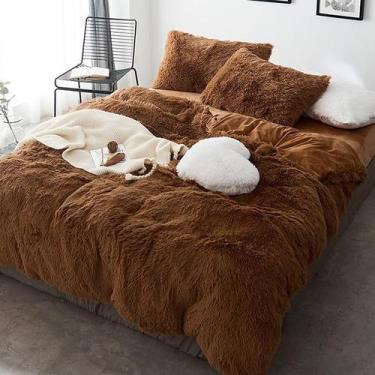 Imagem de Jogo Cama Casal Super King 6 Peças Edredom Pelúcia Caramelo - Casa Da 