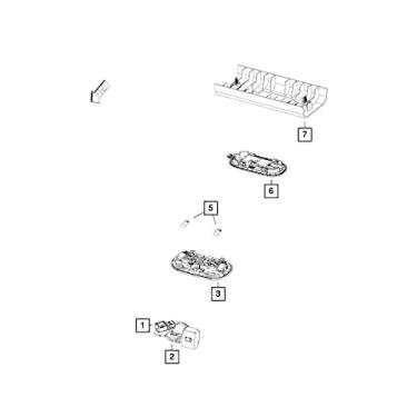 Imagem de Mopar 5KQ79DX9AC luz de cúpula Jeep Wrangler