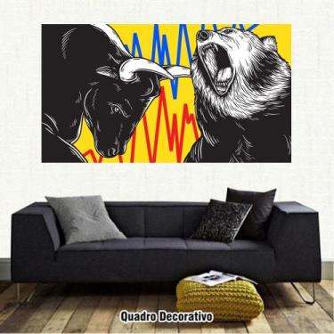 Imagem de Quadro Decorativo Em Tecido 30x60 Touro de Wall Street 004 - RL Fine A