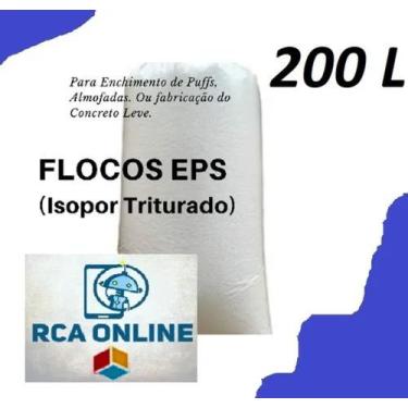 Imagem de Flocos Isopor Com 200 Litros Para Embalagens Transporte Eps - RCAISOPO