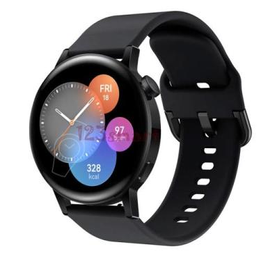 Imagem de Pulseira de Silicone Colorida para GT3 42mm GT3 46mm - 123Smart, Preto