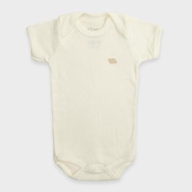 Imagem de Body Bebê Manga Curta em Malha Lisa - Baby Duck, G, Marfim