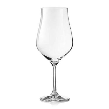 Imagem de Crystalex Conjunto de 6 taças de vinho, conjunto de taças de vinho tinto e branco, cristal boêmio sem chumbo 62 g (65_ML) (Tulipa 40894-550 ml)