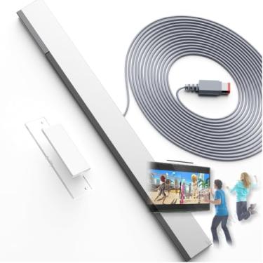 Imagem de Barra de sensor Wii original Wii Sensor IR Signal Ray Sensor Bar receptor com um suporte para Nintendo WII/WIIU