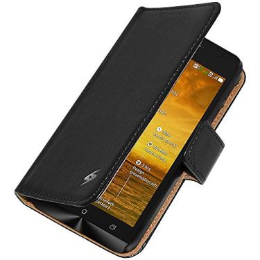 Imagem de Amzer Capa flip Folio com compartimento para cartão de crédito para ASUS Zenfone 5 A501CG - Embalagem de varejo - Preta