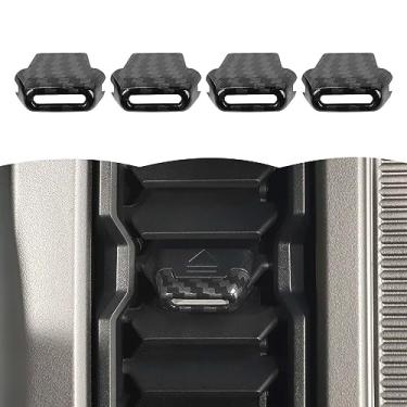 Imagem de RT-TCZ Console central de fibra de carbono ajuste de ar condicionado cobertura de ventilação decoração acessórios interiores para Ford Bronco 2021 2022 2023