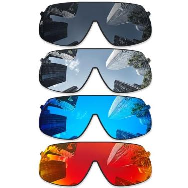 Imagem de Combine8 Lentes de reposição Ploarized para óculos de sol Oakley Sutro Lite OO9463/Sutro Lite Asian Fit (AF) OO9463A - preto + titânio prata + azul gelo + vermelho fogo