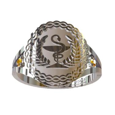 Imagem de Anel De Formatura De Medicina Em Prata 950k - Vieira Cruz Joias, Prate