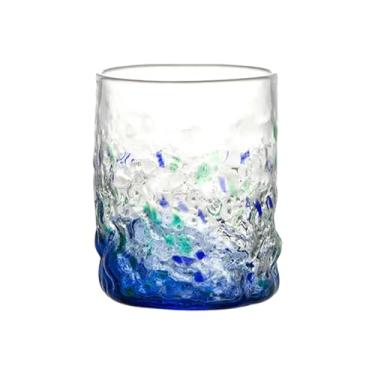 Imagem de CAPIJIONG 310 ml - Copo de vidro luminoso criativo e personalizado feito à mão japonês para beber em casa - Praia (médio)
