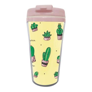 Imagem de Copo Termico 200 ML Duas camadas - Cactos sorridentes - Utensilios do 