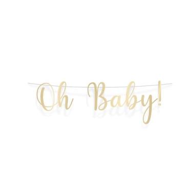 Imagem de Faixa Decorativa Metalizada - Festa OH Baby Boy - 01 unidade - Cromus 