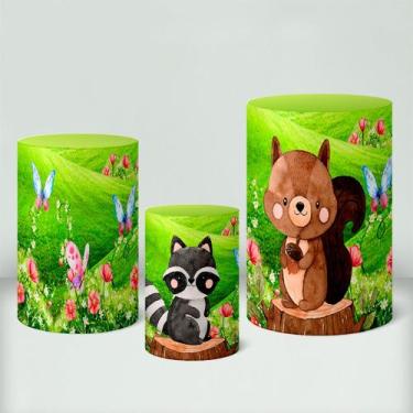 Imagem de Trio Capas De Cilindro C/ Elástico Bosque Encantado - Fadrix