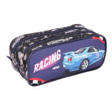 Imagem de Estojo Infantil Duplo LS Carros Racing - EE2151 - L S BOLSAS E MOCHILA