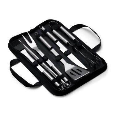 Imagem de Kit Churrasco 9 Peças C/ Estojo Completo O Melhor Presente - Inox - AR