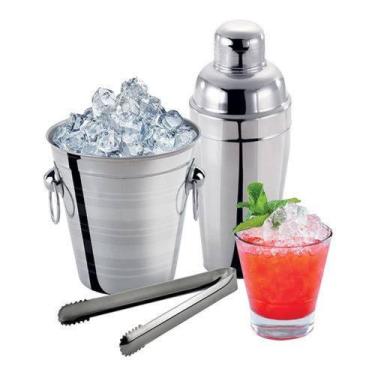 Imagem de kit drinks coquetéis bar balde de gelo pegador - Top Chef
