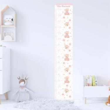 Imagem de Régua de Crescimento Adesivo Ursinha Infantil - Cg Mimo Kids