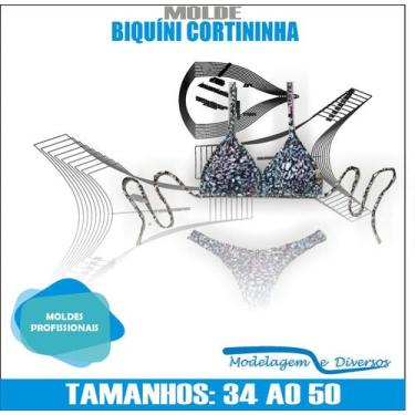 Imagem de Molde Biquíni Cortininha, Modelagem&Diversos, Tamanhos 34 Ao 50