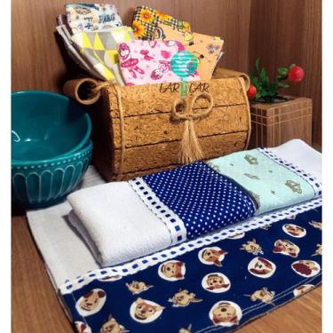 Imagem de Pano de Prato barrado Pé de galinha kit 5 peças - PÈ DE G