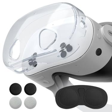 Imagem de Qoosea for Meta Quest 3S Cover with 4 Joystick Caps & Camera Lens Cover for Oculus Quest 3S TPU Protector Shell for Meta Quest 3S Accessories