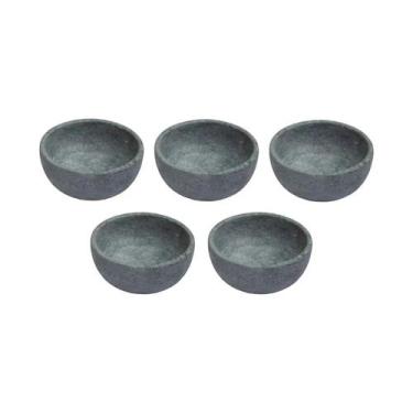 Imagem de Kit 5 Cumbuca Pedra Sabão Tigela Bowl Para Caldo Sopa 300ml - Industri