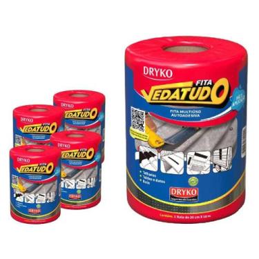Imagem de Fita Asfáltica Vedatudo 20 cm X 10 m 5 Unidades DRYKO