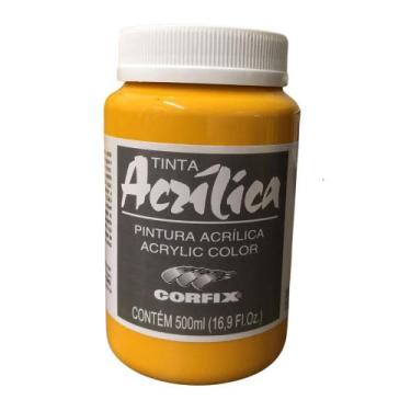 Imagem de Tinta Acrílica Corfix 500ml G1 Escolha A Cor , AMARELO CáDMIO (IMIT)