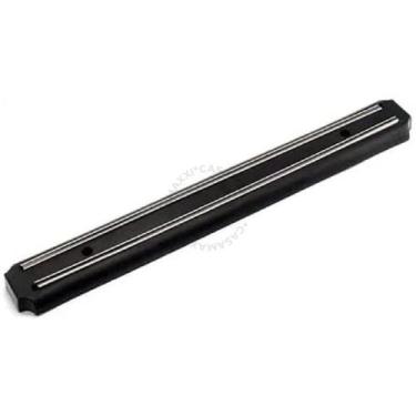 Imagem de Barra Preta Magnética Para Facas 33cm Cozinha Ferramentas - casa maxxi