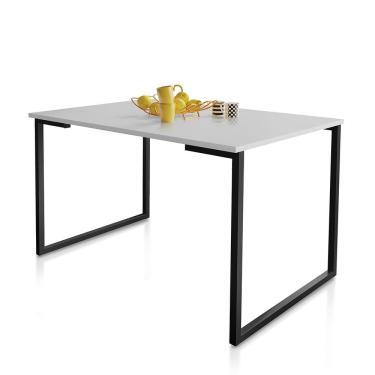 Imagem de Mesa de Jantar Steel Estilo Industrial Pés de Aço 120x80cm