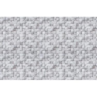 Imagem de Papel de Parede Texturizado Imitação de Mármore Geométrico (1,06m x 15