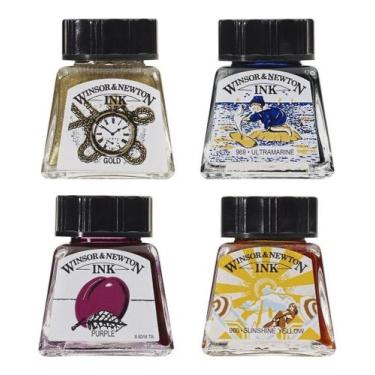 Imagem de Tinta Para Desenho Caligrafia Winsor & Newton 4 Cores 14ml