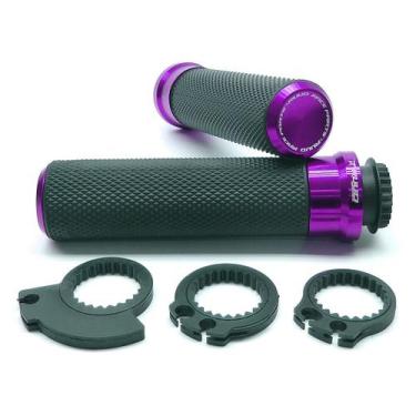 Imagem de Manopla de Moto Esportiva com Roldana e Engrenagem - NoBrand, Roxo