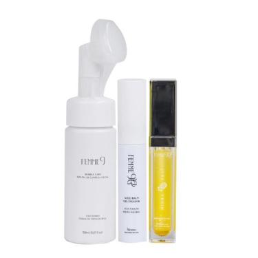 Imagem de Kit Femme9 Espuma de Limpeza Gel Fixador e Hidra Fruit Abacaxi (3 prod